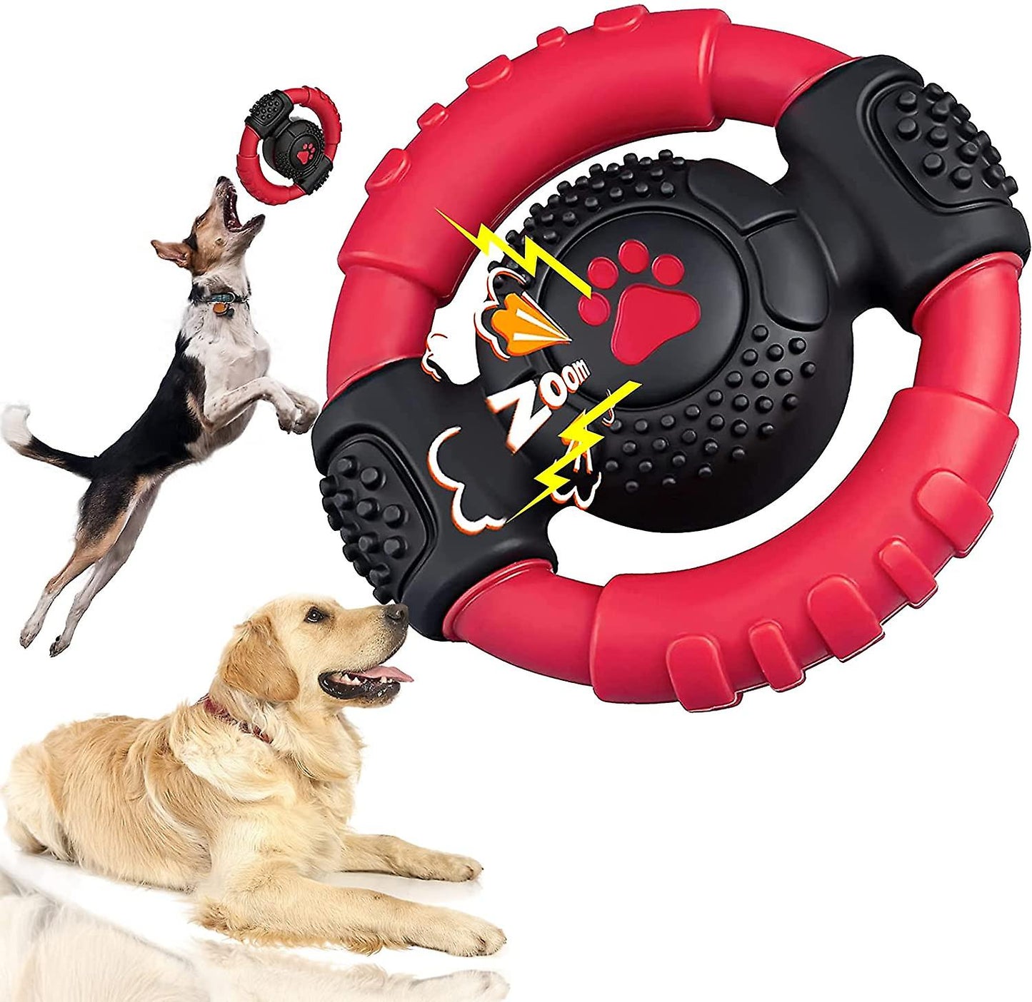 Dog chew toys for aggressive chewers large breed, lifetime replacement, tough indestructible dog squeaky toys for large medium small dogs