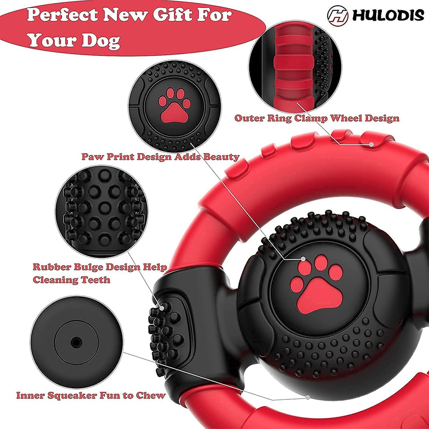 Dog chew toys for aggressive chewers large breed, lifetime replacement, tough indestructible dog squeaky toys for large medium small dogs