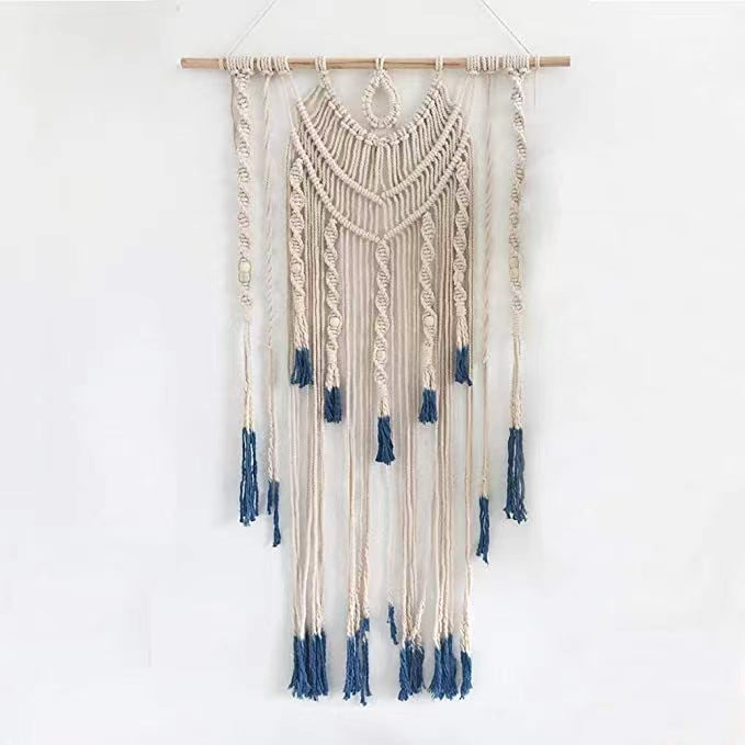 Wall Hanging Decor, Geometric Woven Tapestry Rack,Chic Cotton Handmade Bohemian Art