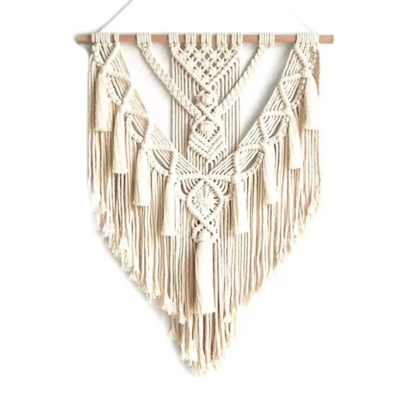 Wall Hanging Decor, Geometric Woven Tapestry Rack,Chic Cotton Handmade Bohemian Art