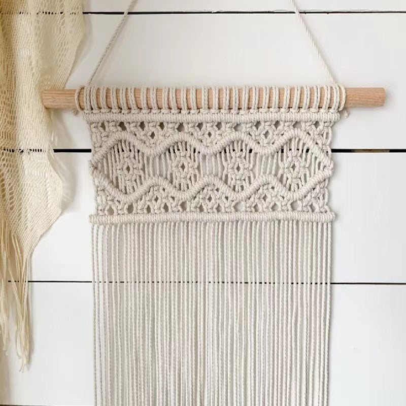 Wall Hanging Decor, Geometric Woven Tapestry Rack,Chic Cotton Handmade Bohemian Art