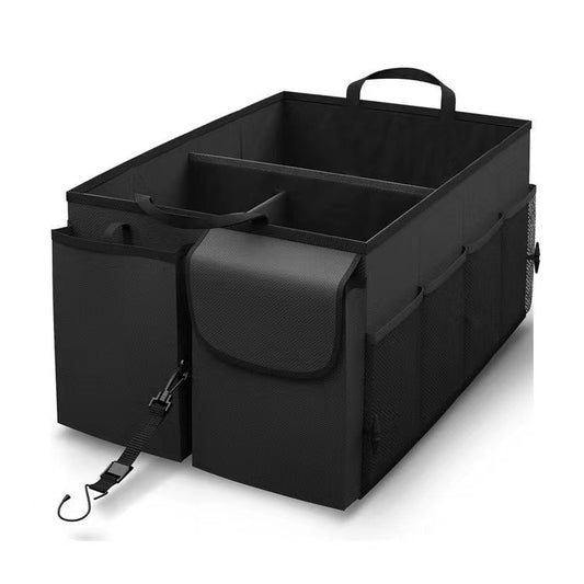 Auto Car Trunk Organizer - Collapsible,Storage  Adjustable ,Waterproof,Convenient- Car Accessories -  Black