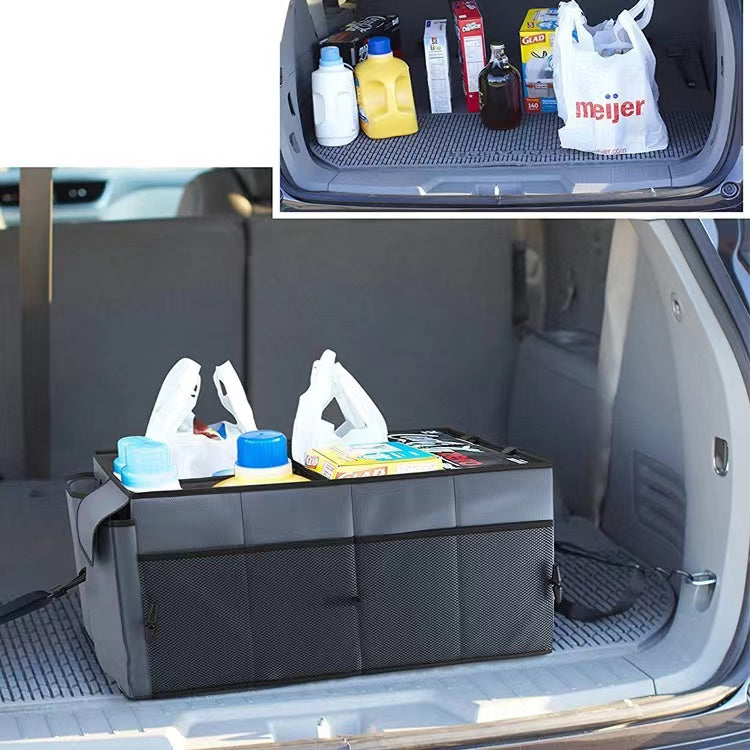 Auto Car Trunk Organizer - Collapsible,Storage  Adjustable ,Waterproof,Convenient- Car Accessories -  Black