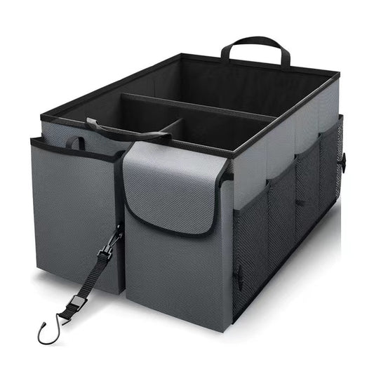 Auto Car Trunk Organizer - Collapsible,Storage  Adjustable ,Waterproof,Convenient- Car Accessories - Grey