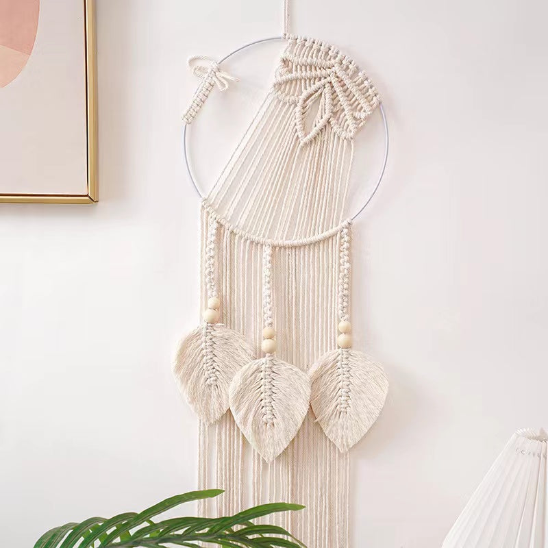 Wall Hanging Decor, Geometric Woven Tapestry Rack,Chic Cotton Handmade Bohemian Art