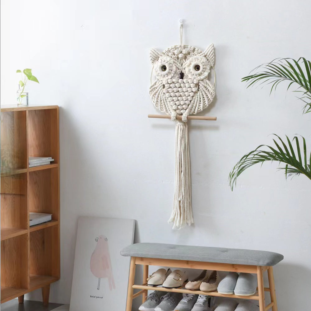 Wall Hanging Decor, Geometric Woven Tapestry Rack,Chic Cotton Handmade Bohemian Art