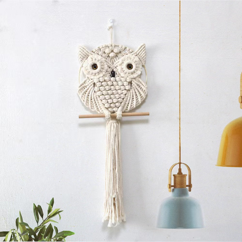 Wall Hanging Decor, Geometric Woven Tapestry Rack,Chic Cotton Handmade Bohemian Art