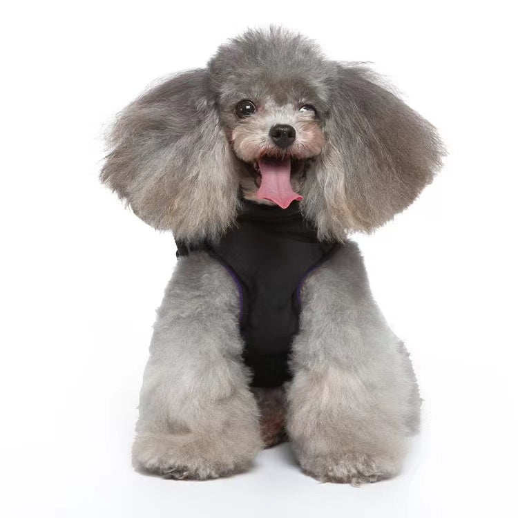 Winter Dog Coat with Integrated Harness No Pull Cold Weather Waterproof Warm Fleece Back Zipper for Small & Medium Dog-Green