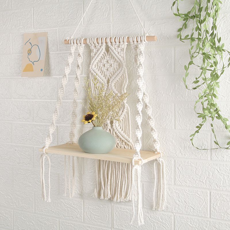 Wall Hanging Decor, Geometric Woven Tapestry Rack,Chic Cotton Handmade Bohemian Art