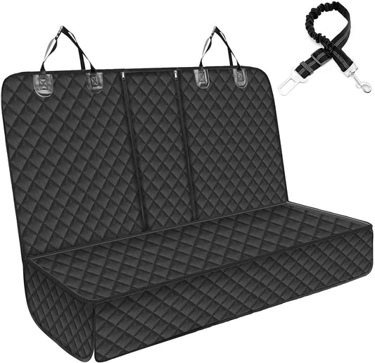 Dog Car Seat Covers, 100% Waterproof Pet Seat Cover，Scratch Proof, Heavy Duty and Nonslip Pet Bench Seat Cover,Capable for Cars, Trucks & SUVs