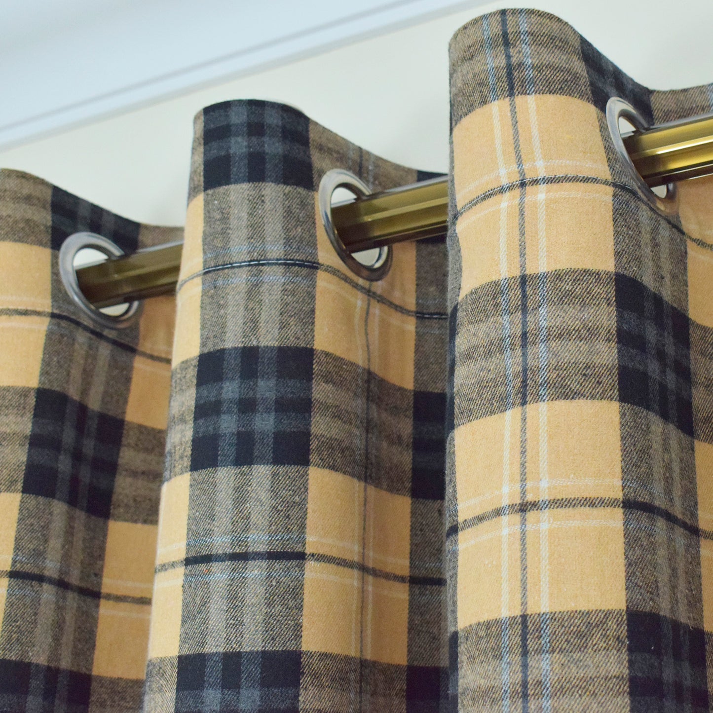 Outdoor Curtains for Patio Waterproof - Grommet Semi Sheer Curtains for Gazebo, Porch and Cabana, Yellow and White