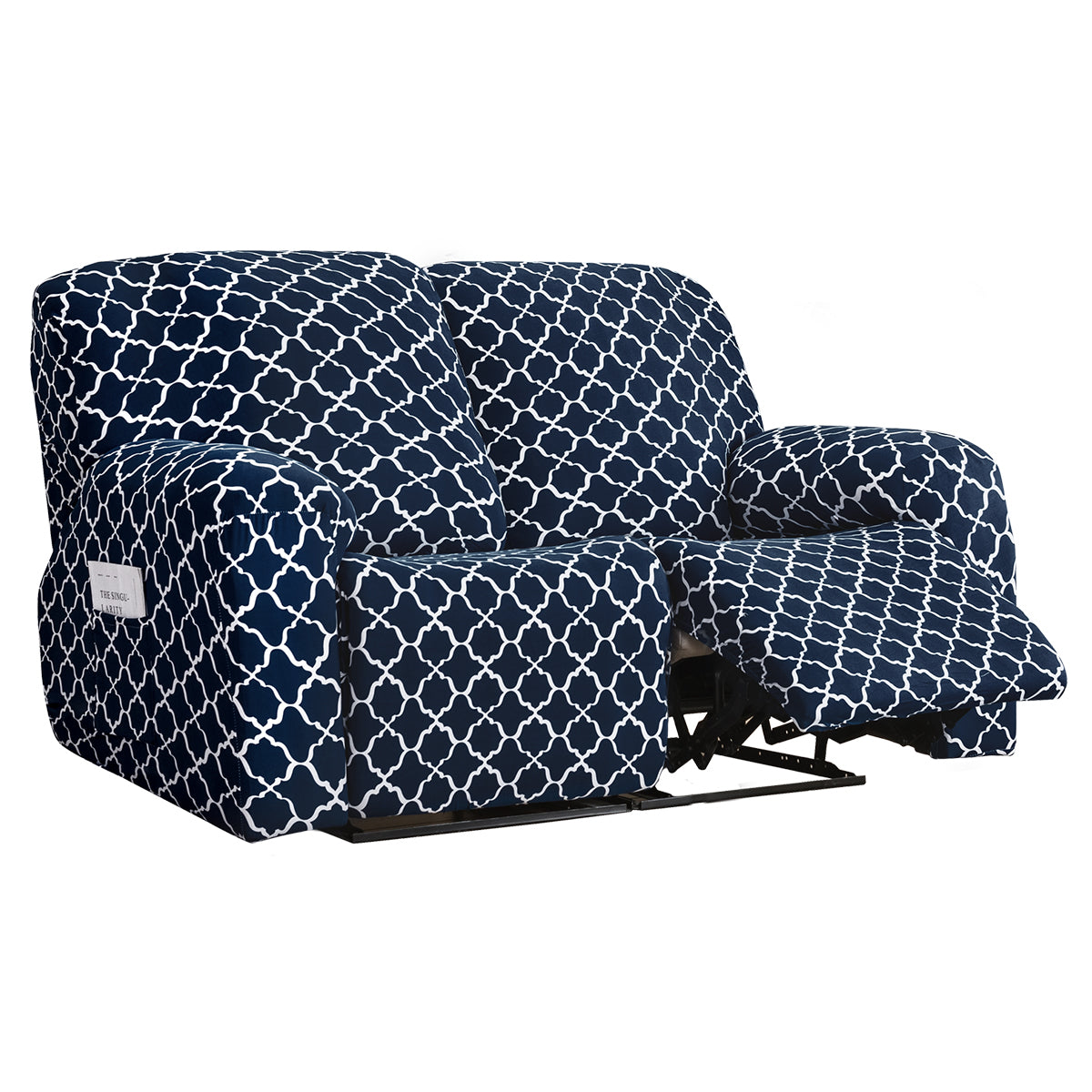 Stretch Recliner Sofa Cover Reclining Cover with Side Pocket for 1/2/3 Seater, Navy