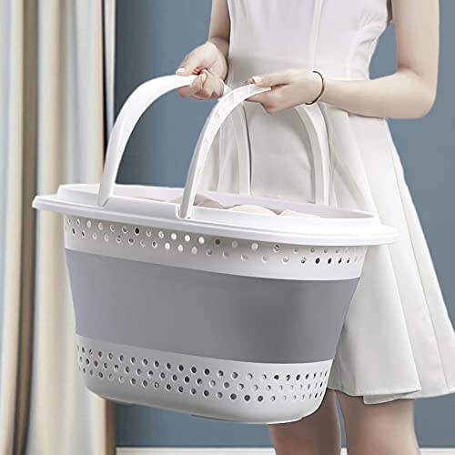 Collapsible Laundry Baskets Foldable Storage Foldable Pop Up Container/Organizer, Grey