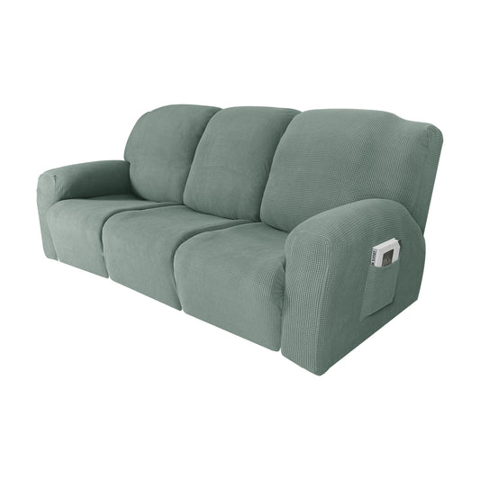 Recliner Sofa Covers Stretch for 1/2/3 Seats Jacquard Pattern Furniture Protector, Sage