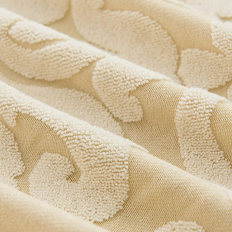 Stretch Recliner Sofa Cover Jacquard Reclining Cover with Side Pocket for 1/2/3 Seater, Beige