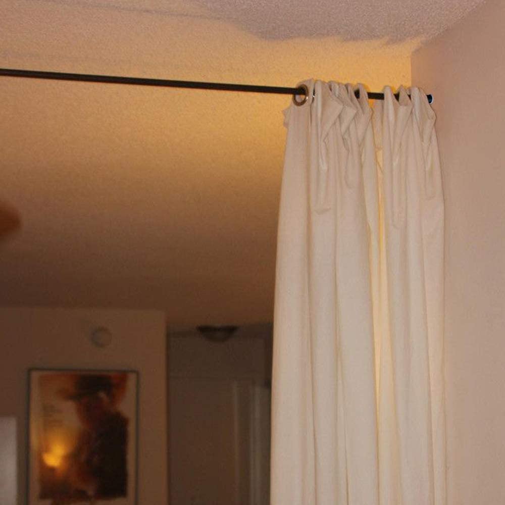 Room Divider Tension Curtain Rod-White