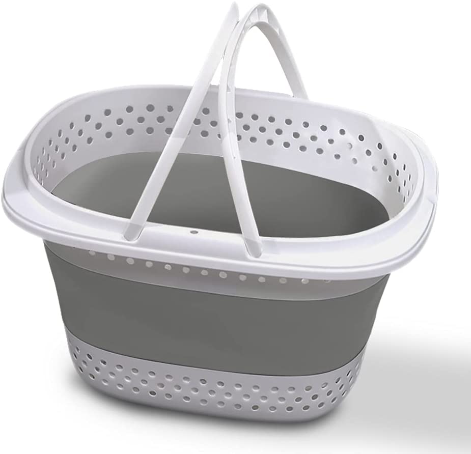 Collapsible Laundry Baskets Foldable Storage Foldable Pop Up Container/Organizer, Grey