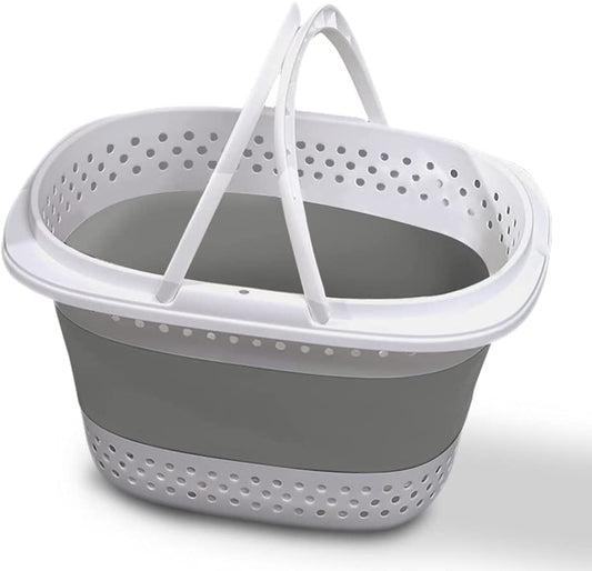 Collapsible Laundry Baskets Foldable Storage Foldable Pop Up Container/Organizer, Grey