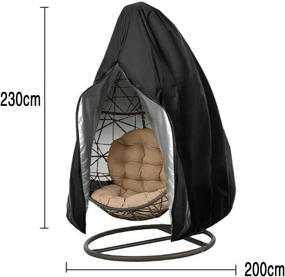 Hanging Chair Cover, Durable Waterproof Windproof UV Protection Suitable for Wicker Egg Swing Chair Patio Egg Chair and Most of Hanging Chair