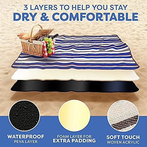 Picnic Outdoor Blanket Roll Up Blanket Beach Mat for Camping