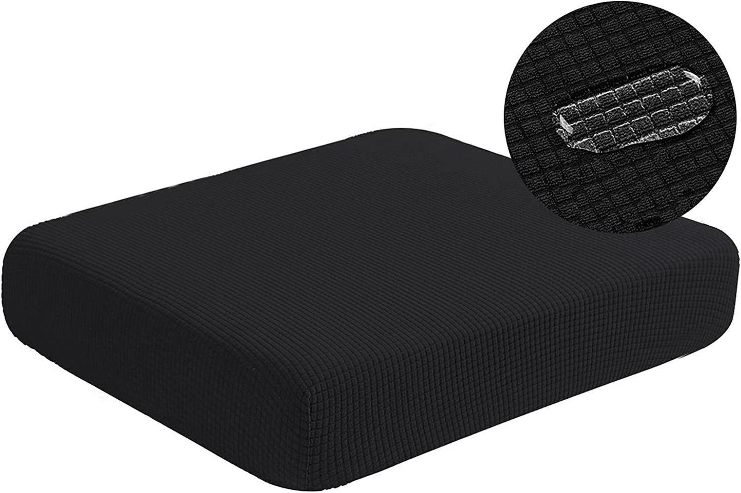Water Repellent Sofa Couch Cushion Covers Sofa Seat Slipcover Suitable for 1/2/3 Setaer Furniture Protector, Non Slip Small Checks, Black