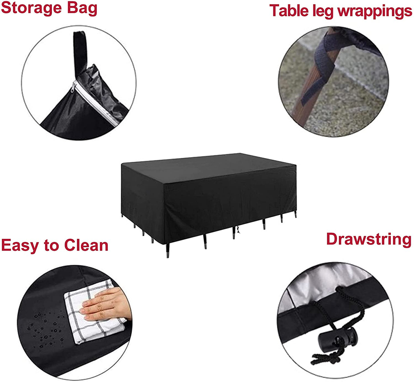 Outdoor Patio Garden Furniture Set Cover Rain Snow Chair Waterproof Cover 420D Oxford Fabric