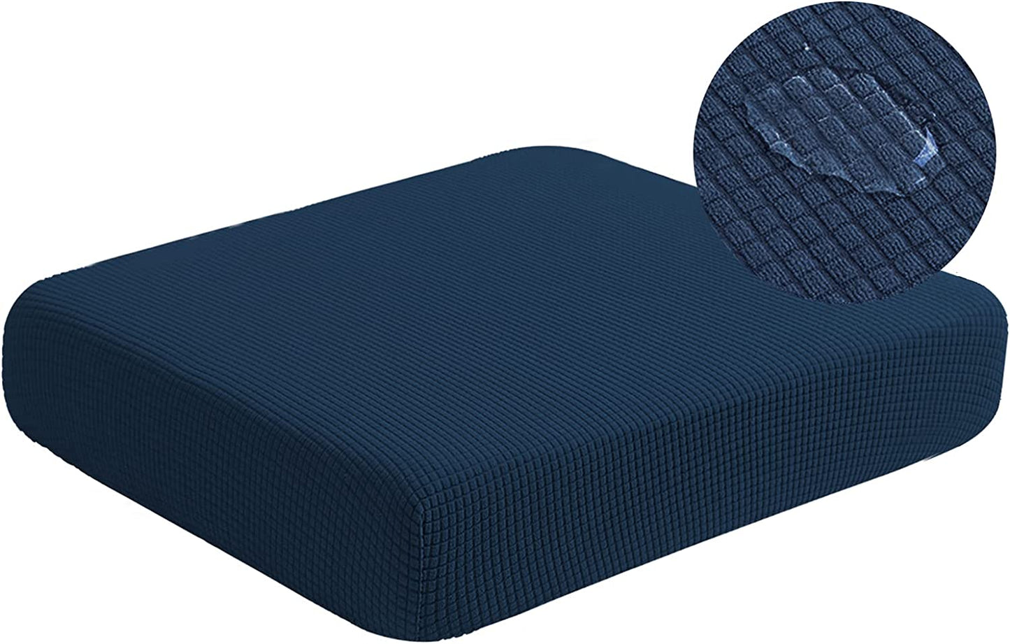 Water Repellent Sofa Couch Cushion Covers Sofa Seat Slipcover Suitable for 1/2/3 Setaer Furniture Protector, Non Slip Small Checks, Navy