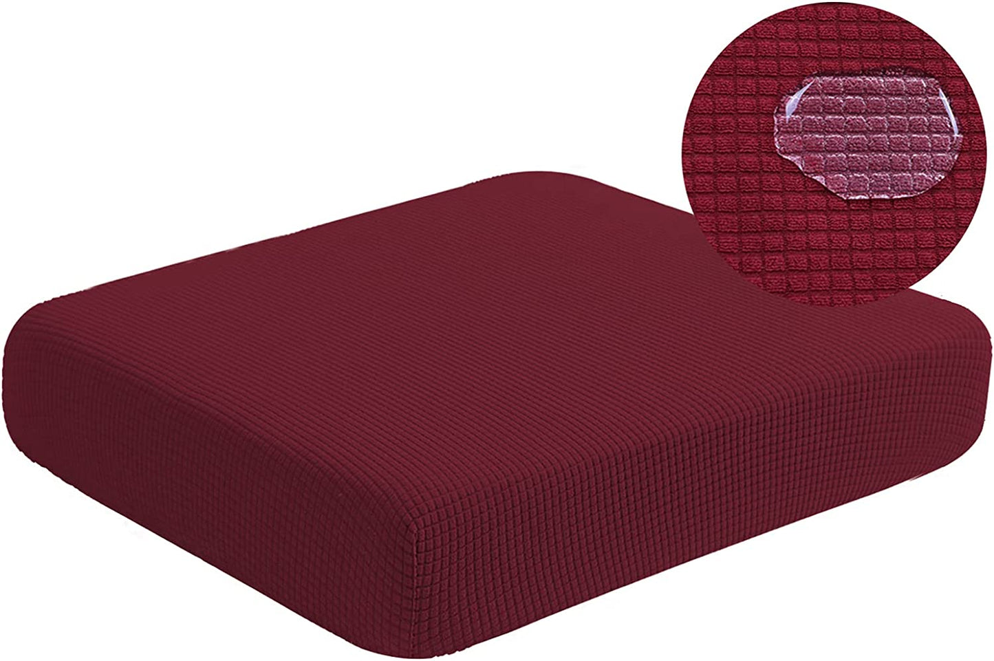 Water Repellent Sofa Couch Cushion Covers Sofa Seat Slipcover Suitable for 1/2/3 Setaer Furniture Protector, Non Slip Small Checks, Wine