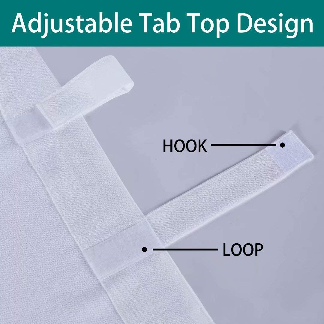 Outdoor Curtain for Patio - 2 Panels Waterproof Tab Top Panels, White