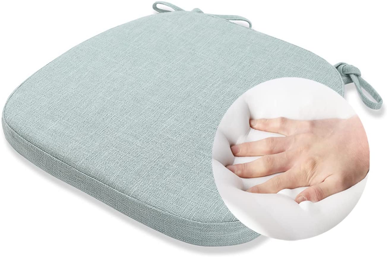Chair Cushion with Ties for Dining Chairs(1/4/6/8 PCS, Light Blue)