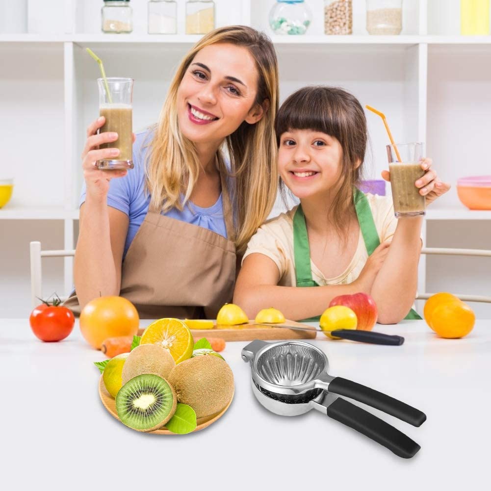 Lemon Squeezer Stainless Steel, Large Bowl Manual Citrus Press Juicer Squeezer Hand Lemon Lime Squeezer Tool