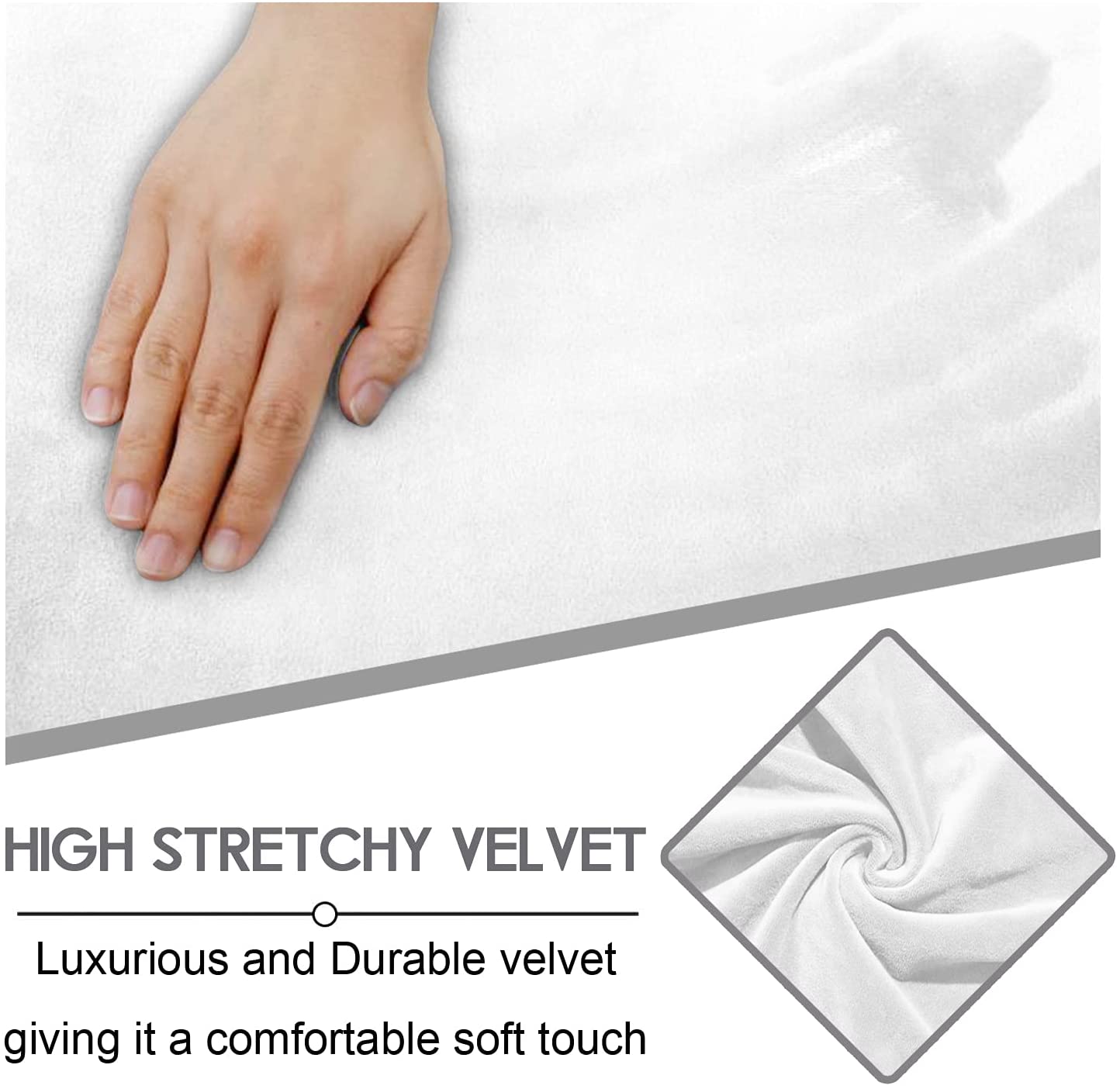 1 Seat Recliner Cover, Velvet Stretch Reclining Chair Covers for 1 Cushion Reclining Sofa, Single Seat Recliner Couch Cover, Thick, Very Soft, Machine Washable, Ivory White