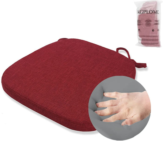 Chair Cushion with Ties for Dining Chairs (1/4/6/8 PCS, Red)