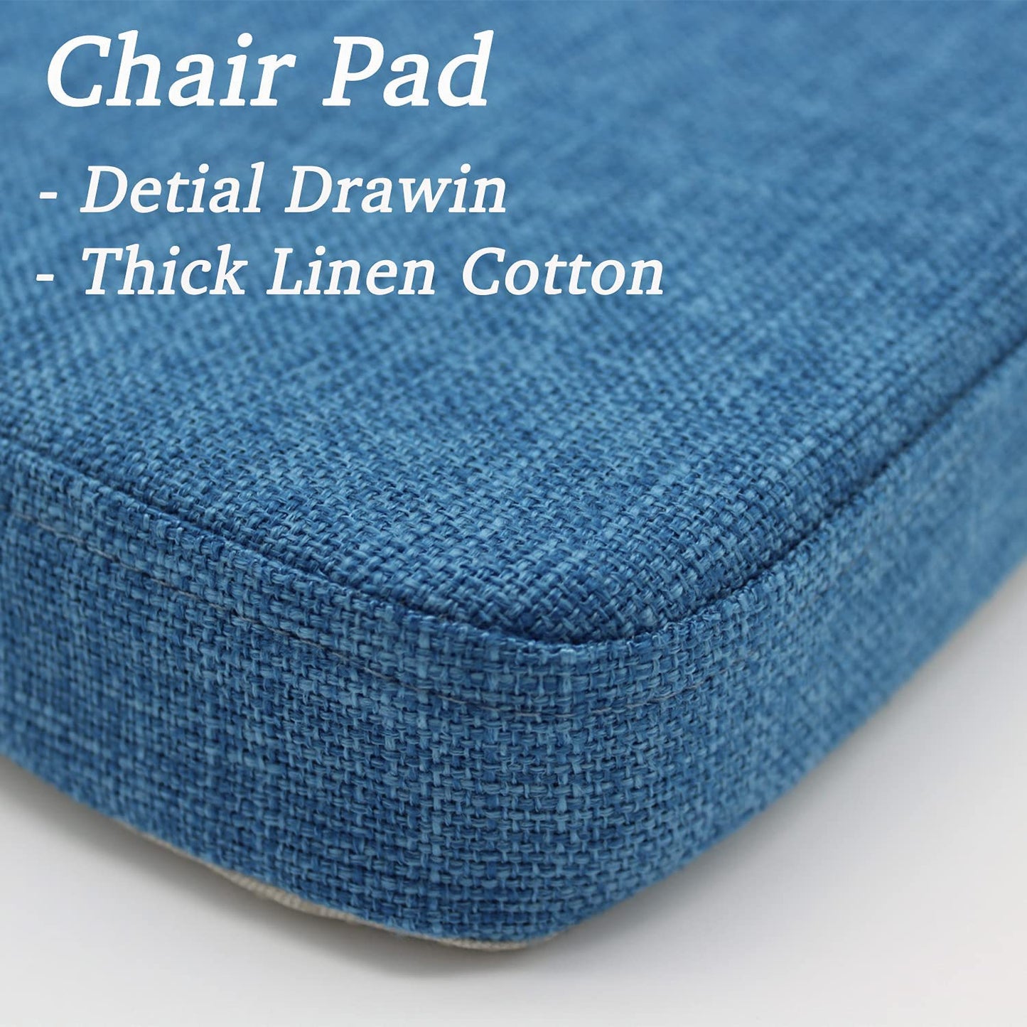 Chair Cushion with Ties for Dining Chairs(1/4/6/8 PCS, Blue)