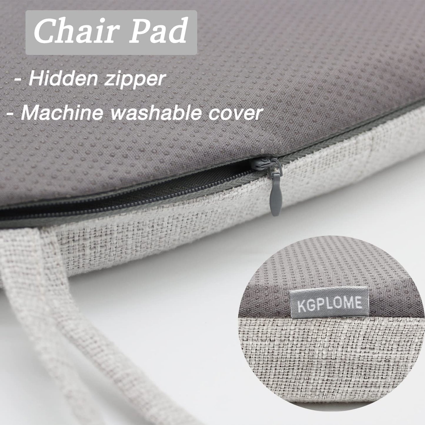 Chair Cushion with Ties for Dining Chairs (1/4/6/8 PCS, Dove)
