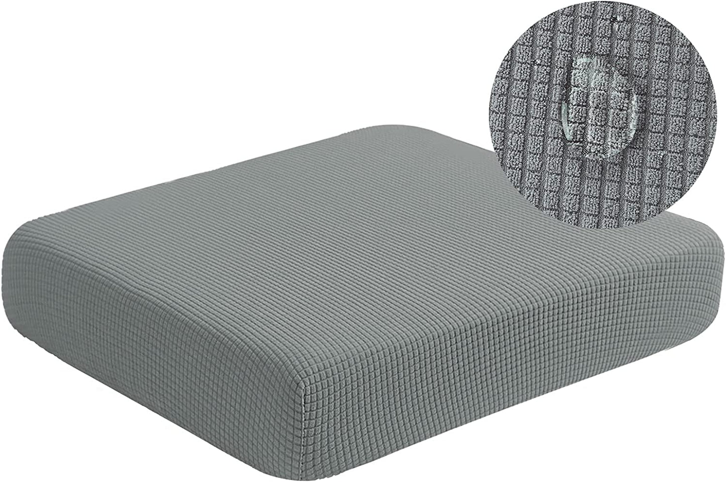 Water Repellent Sofa Couch Cushion Covers Sofa Seat Slipcover Suitable for 1/2/3 Setaer Furniture Protector, Non Slip Small Checks, Grey