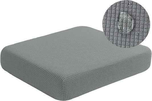 Water Repellent Sofa Couch Cushion Covers Sofa Seat Slipcover Suitable for 1/2/3 Setaer Furniture Protector, Non Slip Small Checks, Grey
