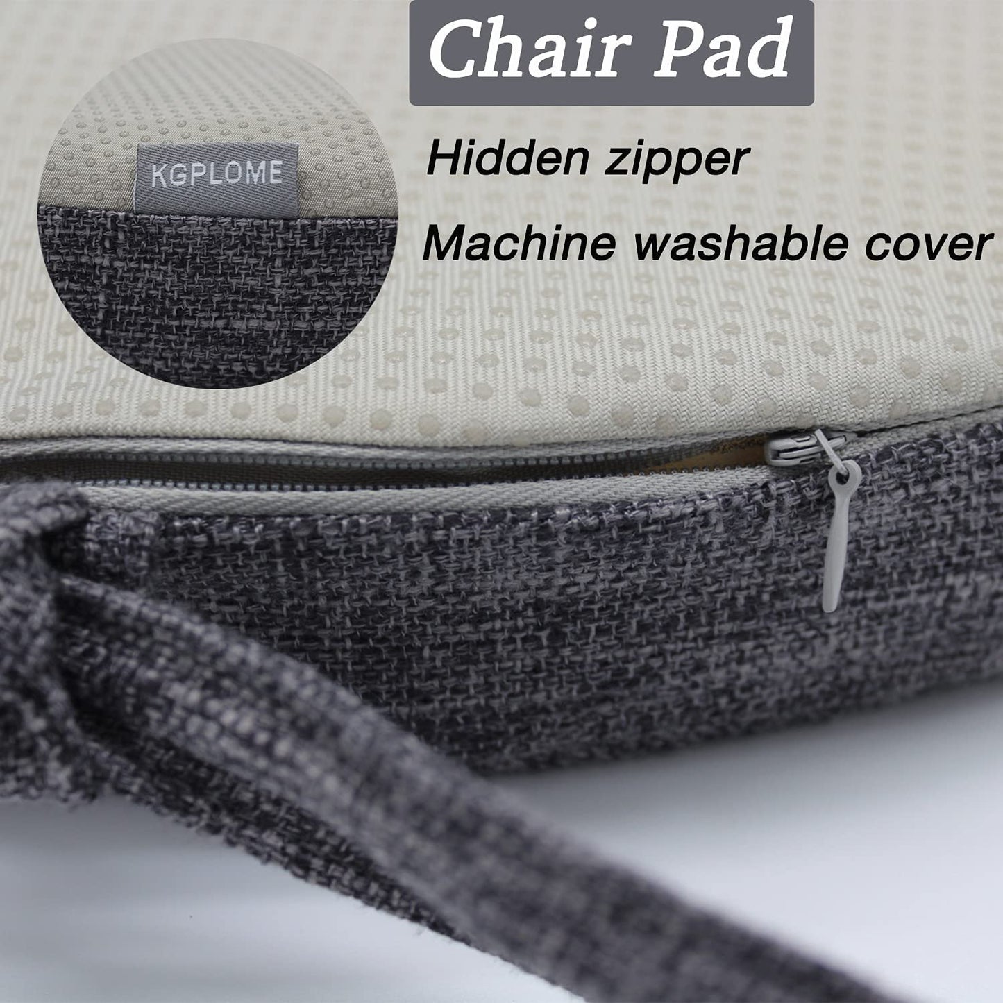Chair Cushion with Ties for Dining Chairs (1/4/6/8 PCS, Grey)