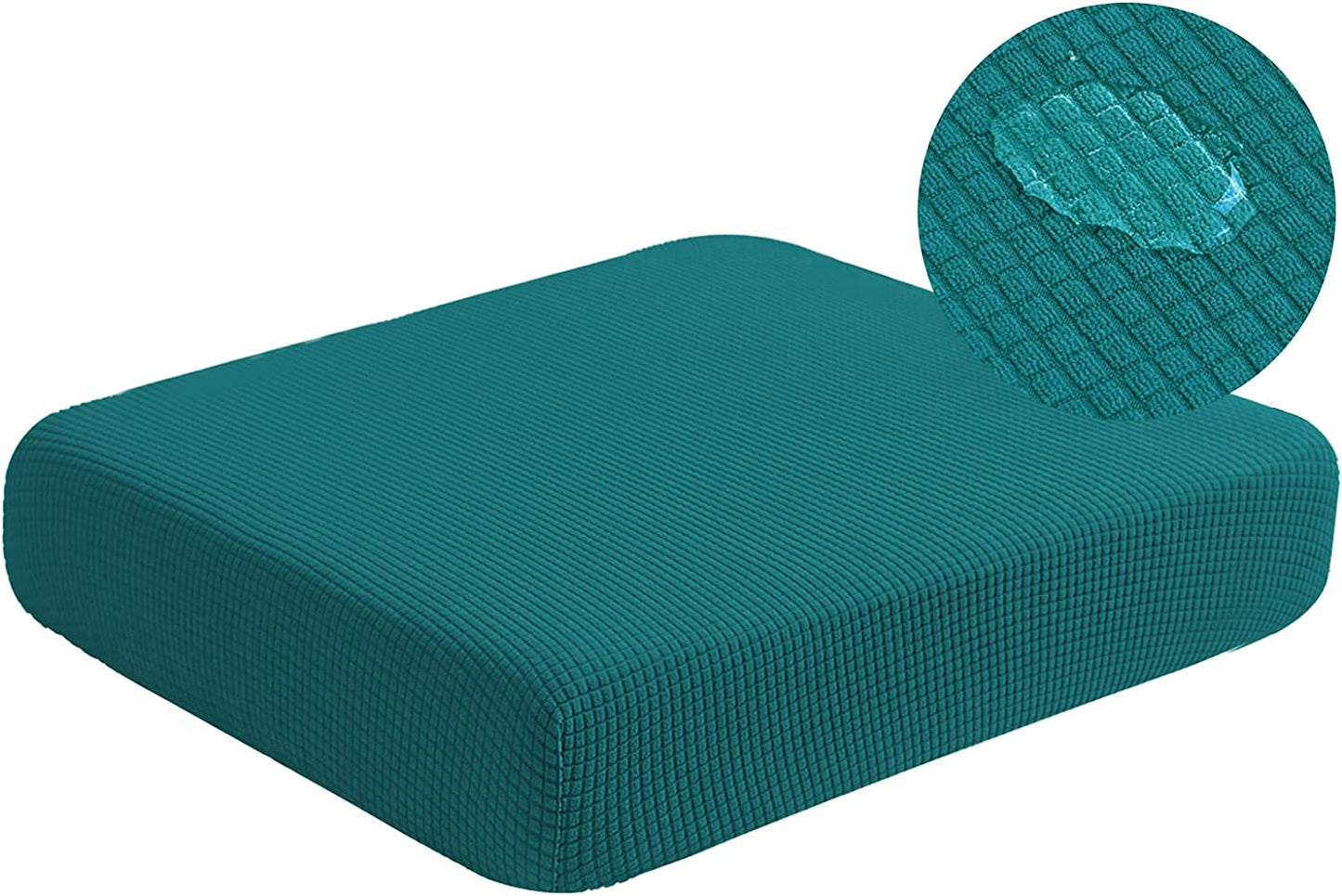 Water Repellent Sofa Couch Cushion Covers Sofa Seat Slipcover Suitable for 1/2/3 Setaer Furniture Protector, Non Slip Small Checks, Dark Teal