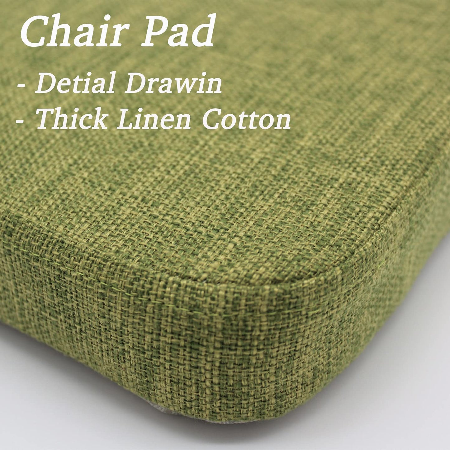 Chair Cushion with Ties for Dining Chairs (1/4/6/8 PCS, Green)