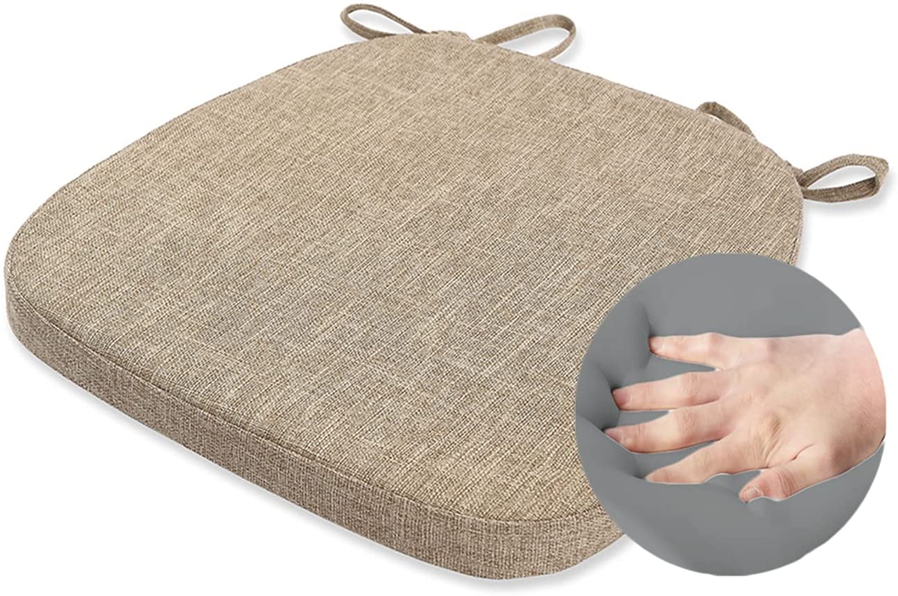 Chair Cushion with Ties for Dining Chairs (1/4/6/8 PCS, Linen)
