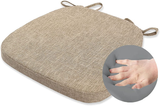 Chair Cushion with Ties for Dining Chairs (1/4/6/8 PCS, Linen)