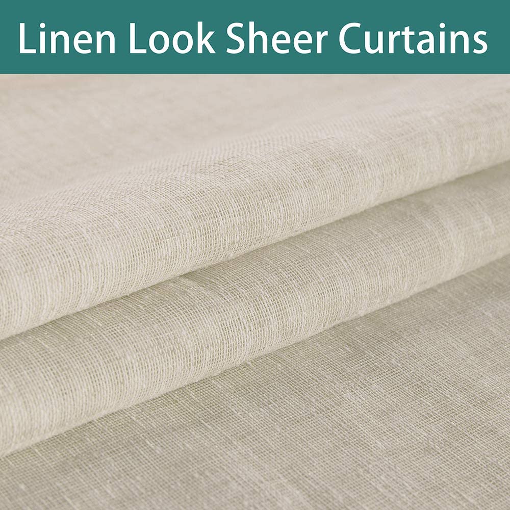 Outdoor Curtain for Patio - 2 Panels Waterproof Tab Top Panels, Linen