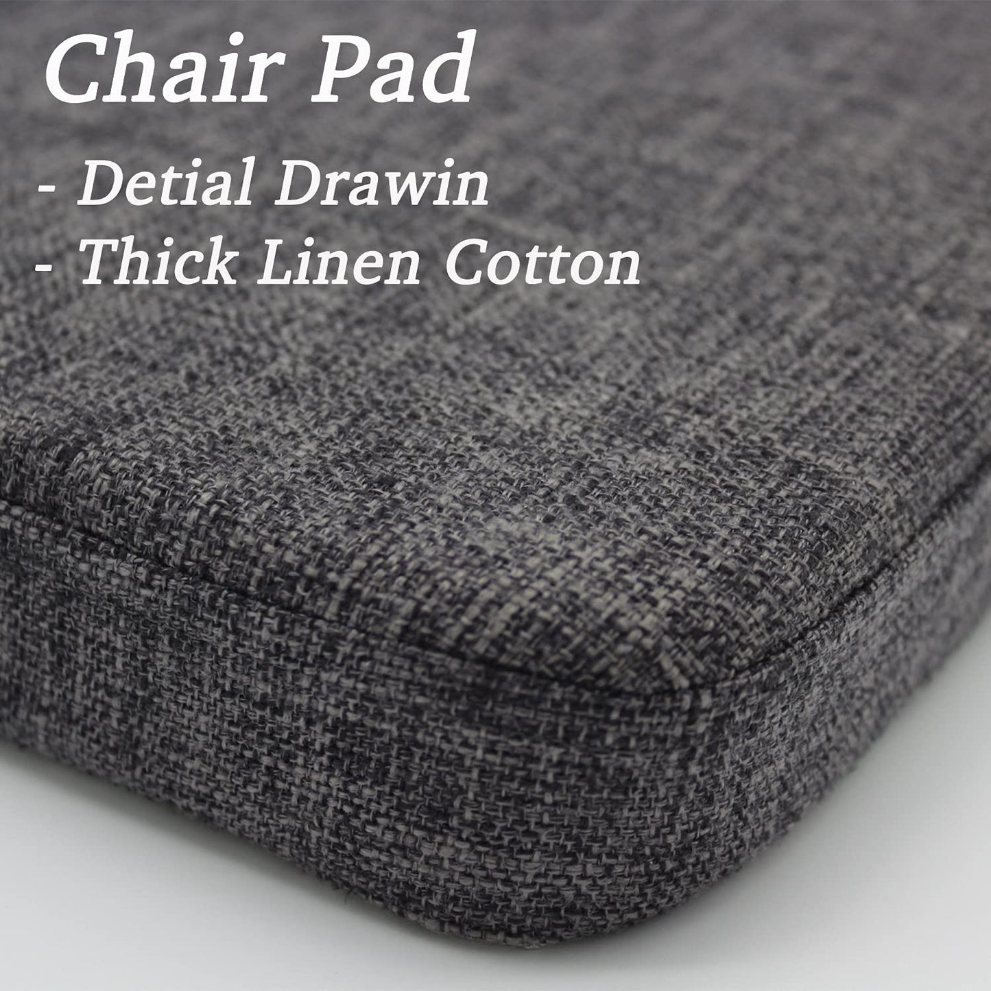 Chair Cushion with Ties for Dining Chairs (1/4/6/8 PCS, Grey)
