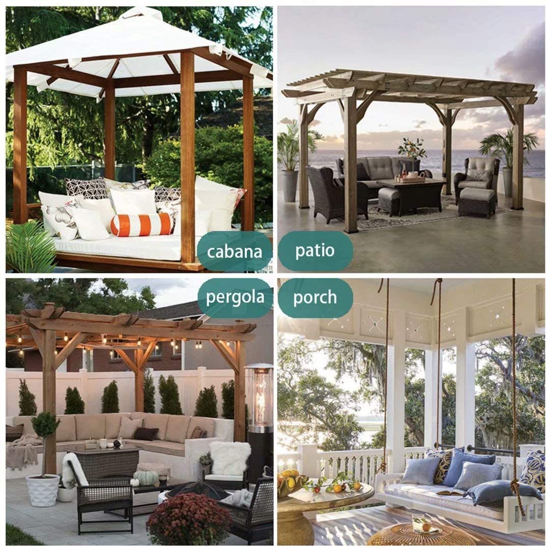 Outdoor Curtain for Patio - 2 Panels Waterproof Tab Top Panels, White