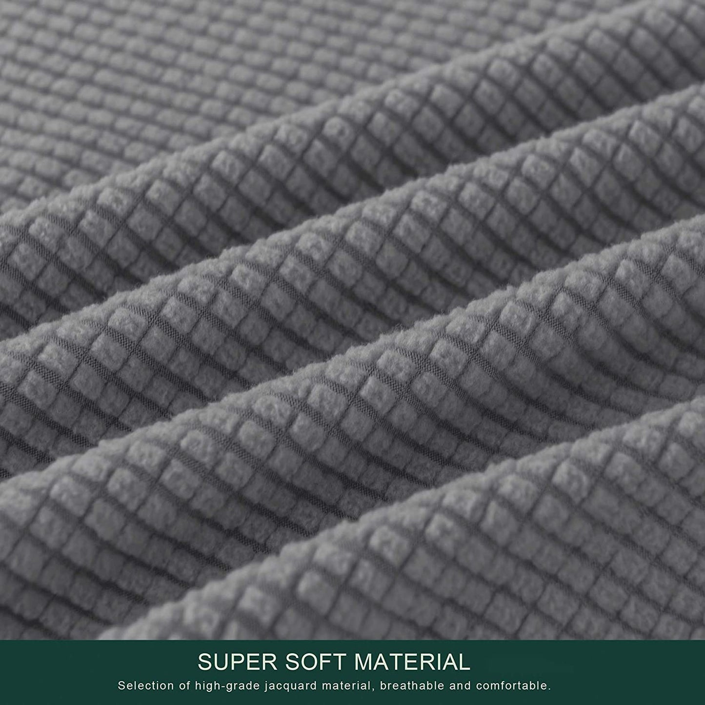 Stretch Armless Sofa Slipcover Futon Cover with Elastic Bottom, Grey