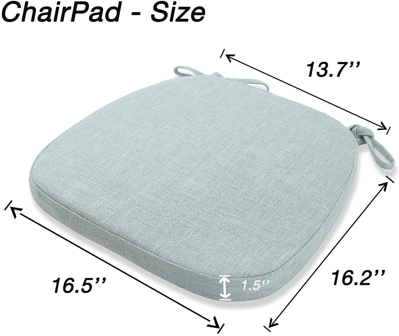 Chair Cushion with Ties for Dining Chairs(1/4/6/8 PCS, Light Blue)