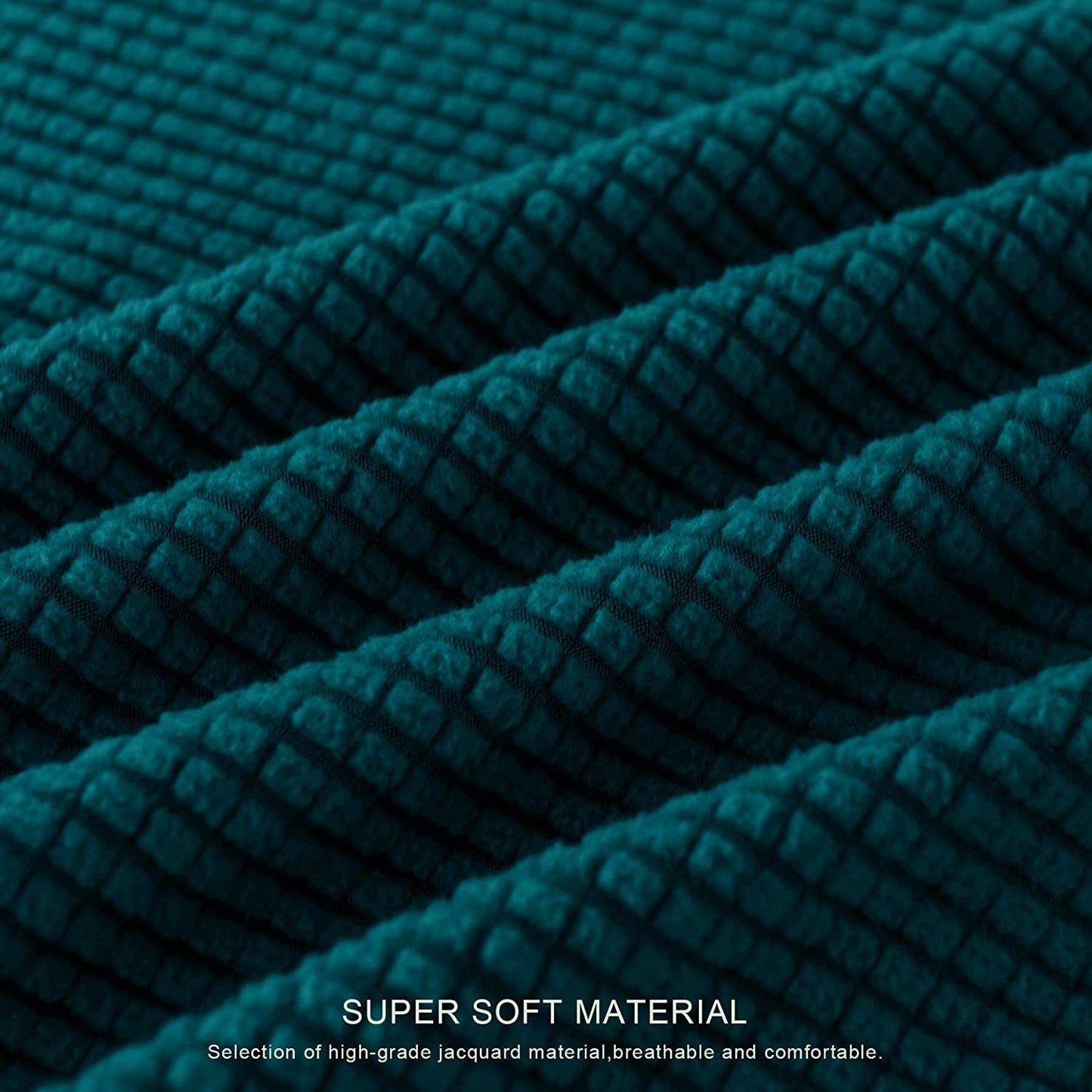 Stretch Wing Chair Sofa Slipcover 2-Piece with Elastic Bottom, DarkTeal