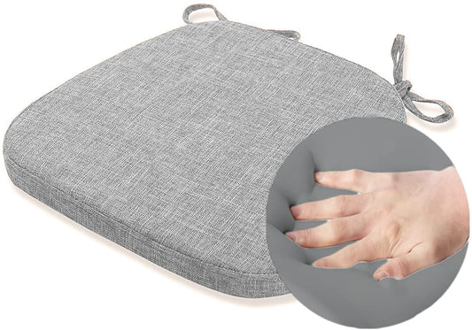 Chair Cushion with Ties for Dining Chairs (1/4/6/8 PCS, Dove)