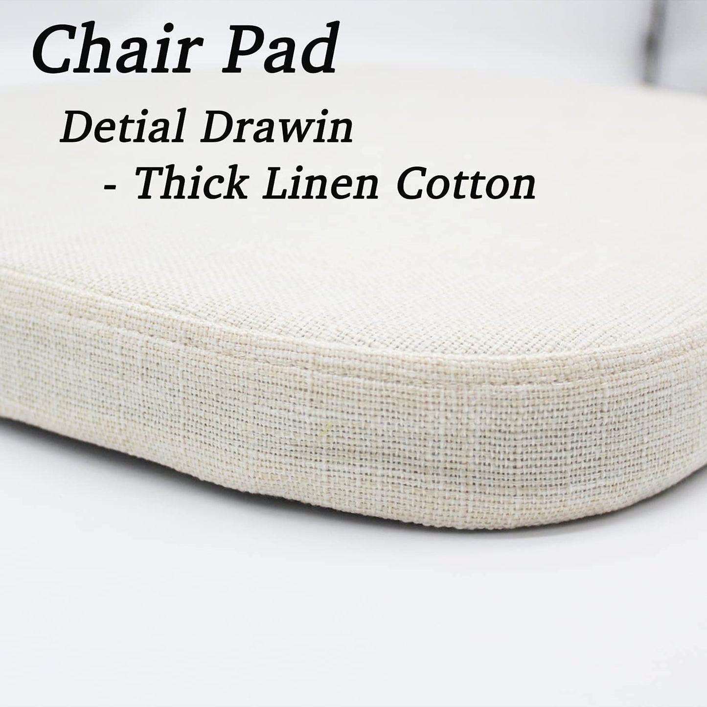 Chair Cushion with Ties for Dining Chairs(1/4/6/8, Beige)